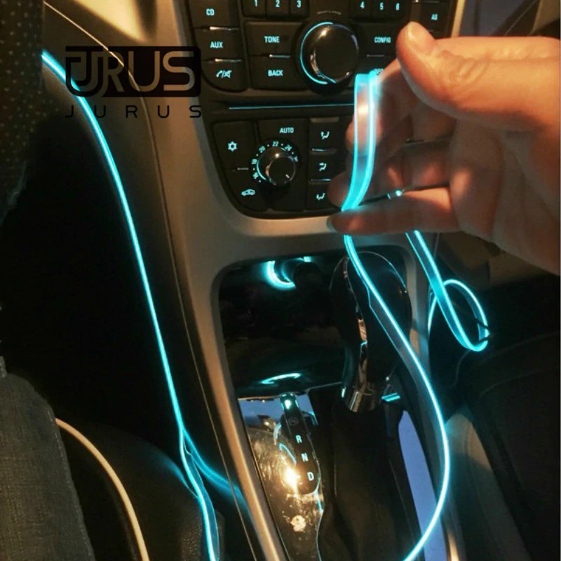 Universal 1 Meter Cars Decoration Car Interior Lights Auto Led Neon Light Wire Rope Tube Line10s Car Styling Shopee Malaysia