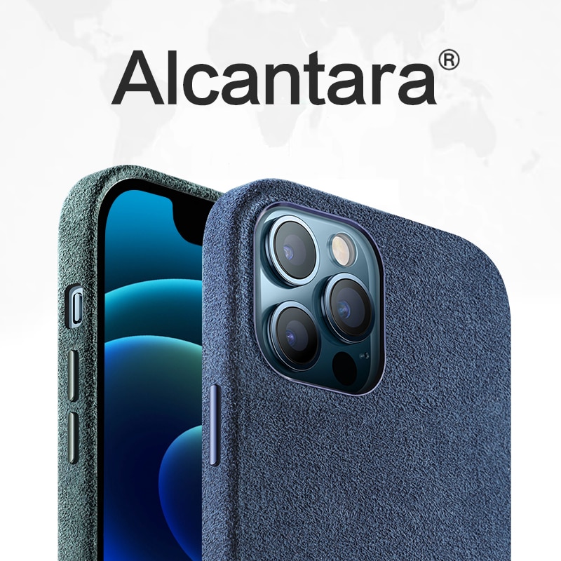 Luxury ALCANTARA Leather Case For iP   hone 11 12 Pro Max 12