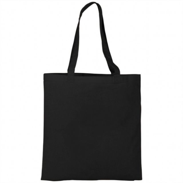 4oz Black Blank Canvas Tote Bag Cotton Bag Size 38cmx42cm | Shopee Malaysia