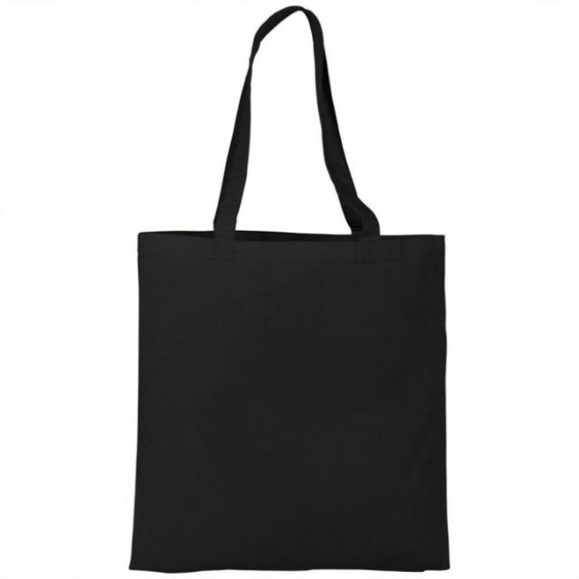 black canvas shopper bag