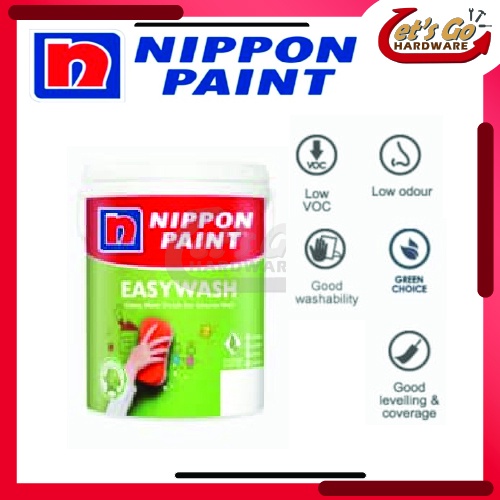 Nippon Paint 18L Easywash 1001 Brilliant white Interior- Classic ...