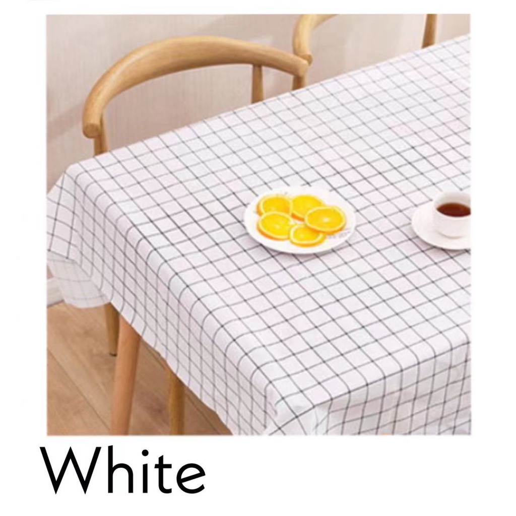 🎁KL STORE✨ _ Table Cloth Waterproof Plastic Table Cover Oilproof Tablecloth alas meja