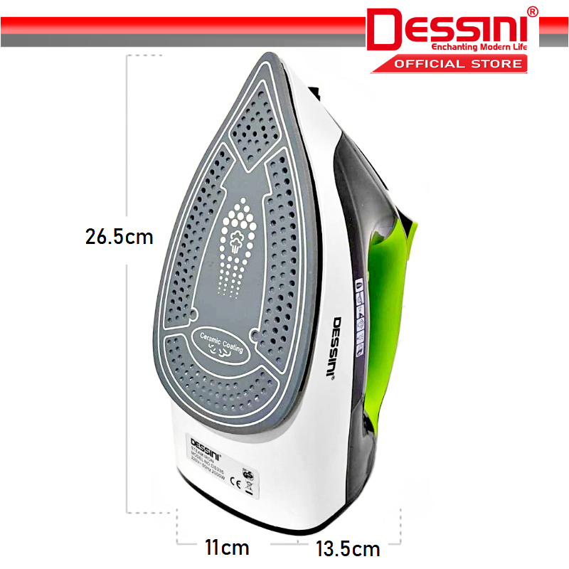 Buy Dessini Italy 2000w Electric Ceramic Soleplate Garment Steam Iron Sprayer Steamer Clothes Brush Seterika Baju Seetracker Malaysia