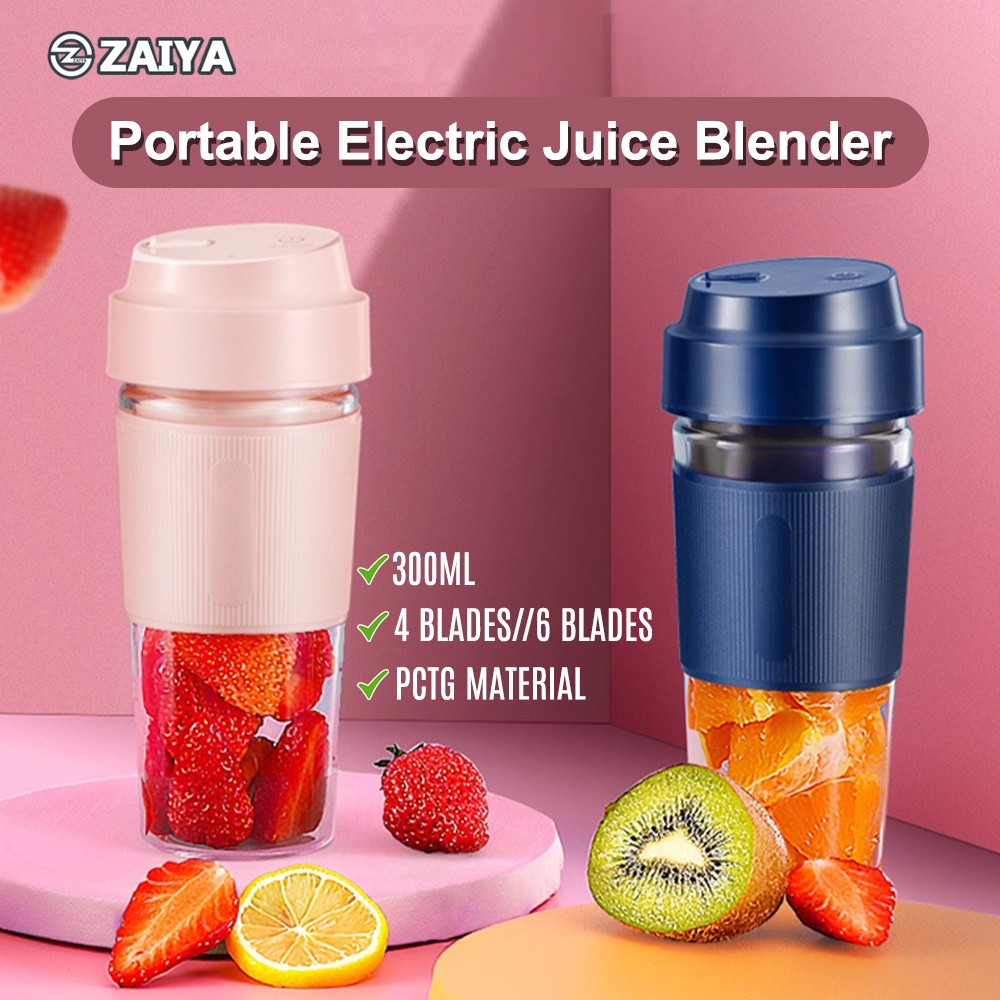 JUICE BLENDER 6 Blades Portable Electric Fruit Juicer Cup Bottle Mixer Rechargeable Juice Maker