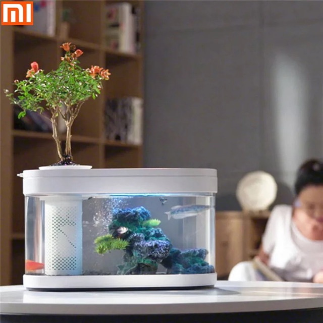 xiaomi geometry fish tank aquaponics ecosystem small water