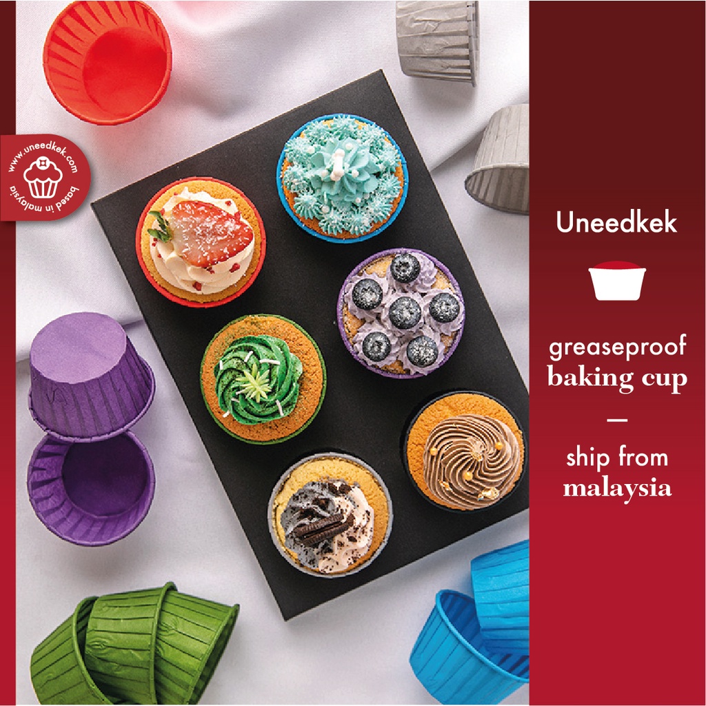 Colour Solo Cupcake Cup Cake Baking Cup Greaseproof Bakeware Uneedkek
