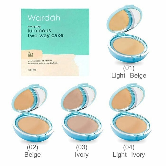 Bedak Wardah Exclusive Two Way Cake Normal to Dry Skin