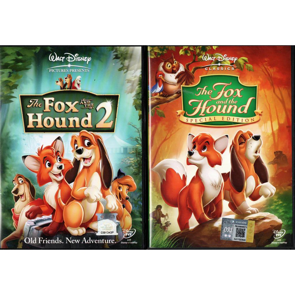 Disney Cartoon DVD The Fox And The Hound Part 1&2 | Shopee Malaysia
