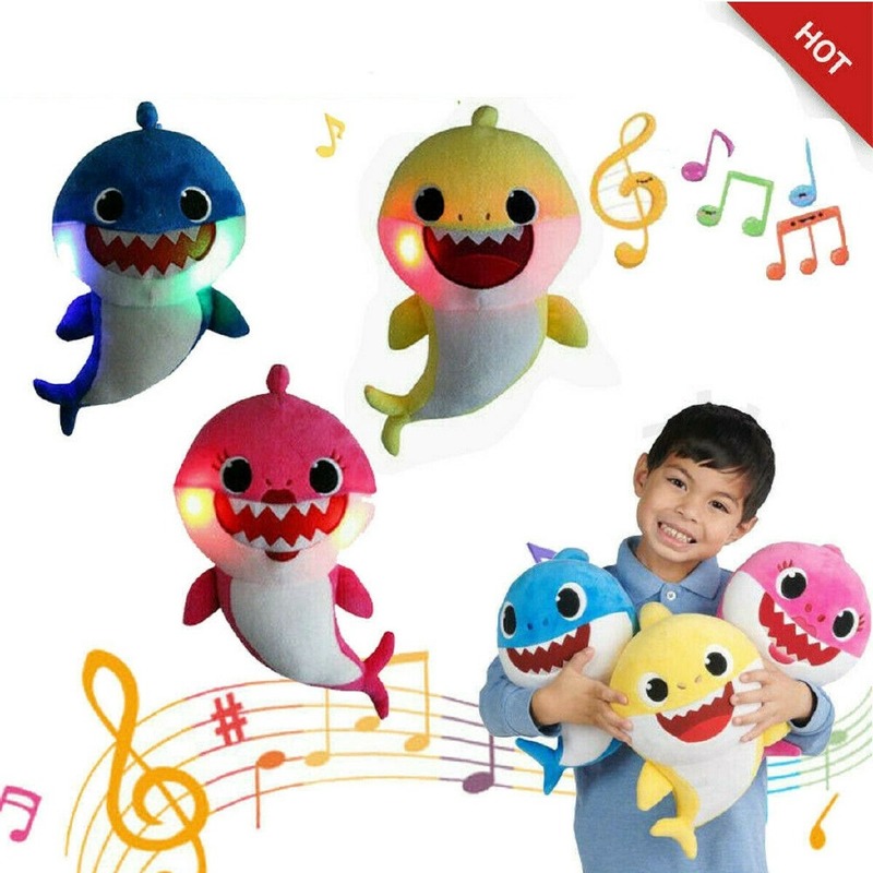 Baby-Shark Plush Singing Toys Music Doll English Kids Song Gift Toy ...