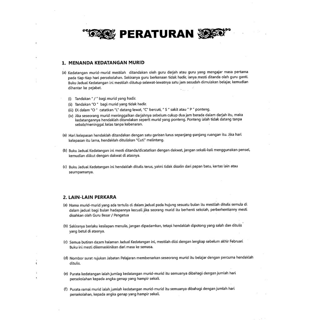 Attendance Book Jadual Kedatangan Buku Rekod Kehadiran Murid Shopee Malaysia