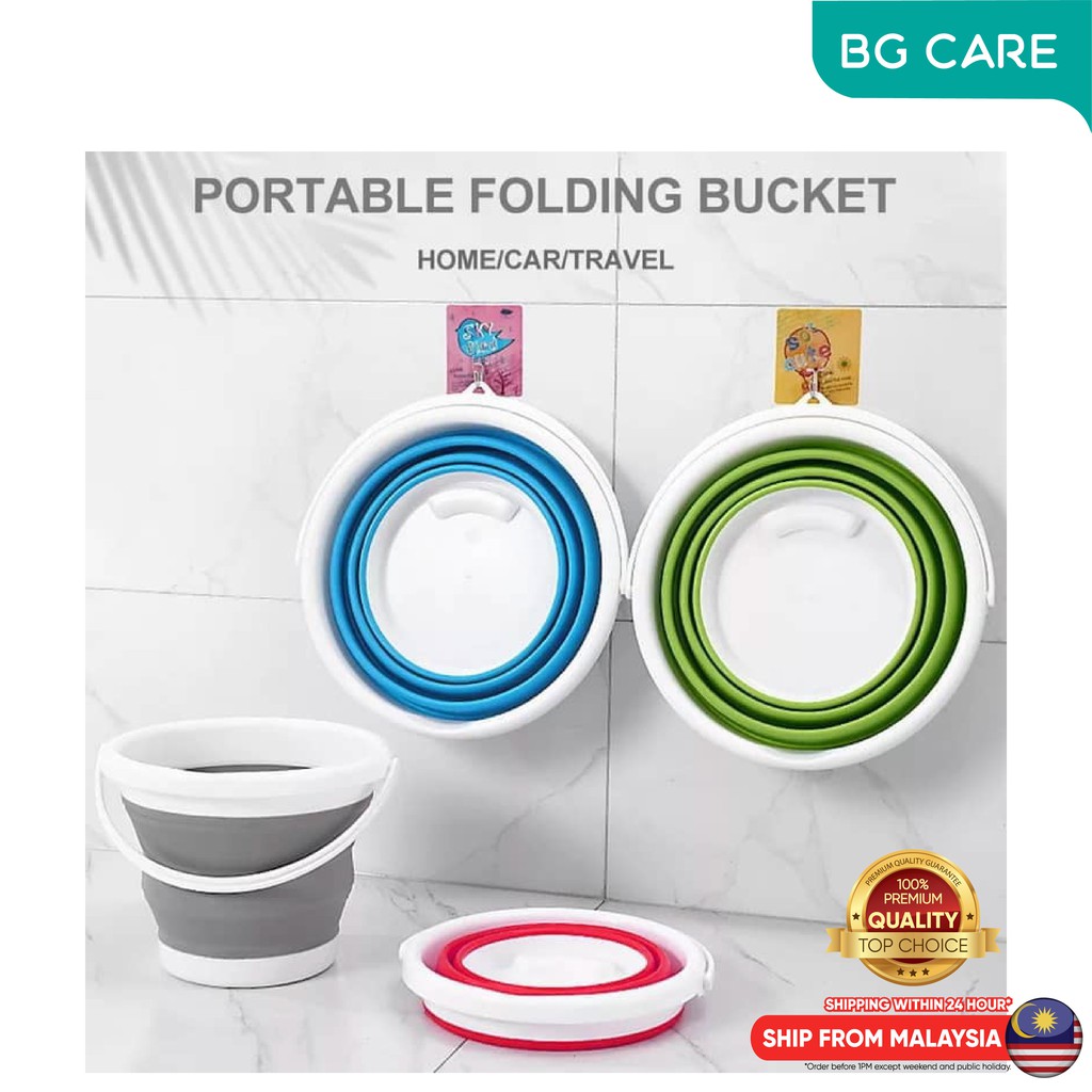 Silicone Cleaning Bucket Large Collapsible Mop Bucket Bathroom Kitchen Camp  Bucket