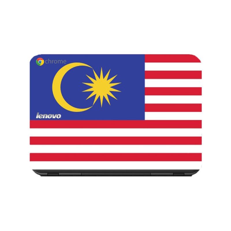 Laptop Skin Chromebook's Sticker (Malaysian Flag) Available For Acer, Lenovo, & Samsung Chromebooks Listed at Our Store