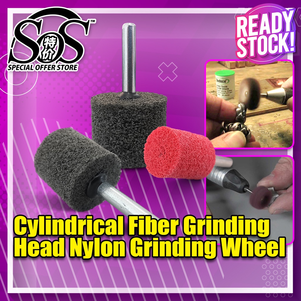 1pcs Nylon Grinding Head 6mm Shank Burr Rotary Tool Drill Die Grinder Polish Cylindrical Non