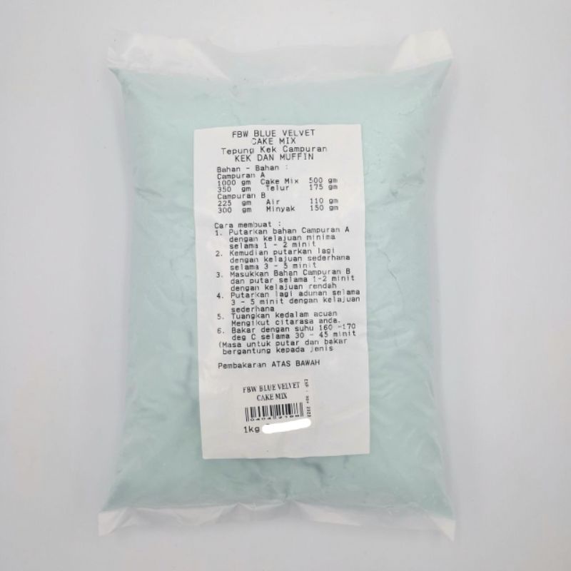 FBS Blue Velvet Cake Mix Tepung Kek dan Muffin Campuran 1kg