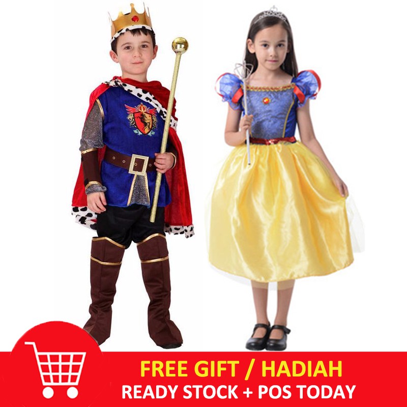 Kids Snow White Princess Dress Children Prince Cosplay Costume Shopee Malaysia