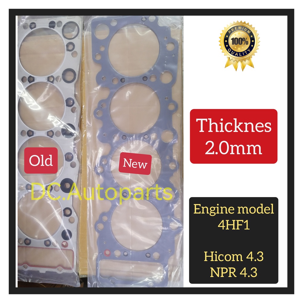 CLYINDER HEAD GASKET ( METAL THICKNES 2.0MM ) ISUZU NPR 4.3 4HF1