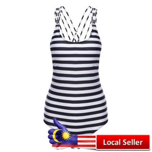 Sexy Stripe Bikini Set Swimsuit Stripe Shopee Malaysia