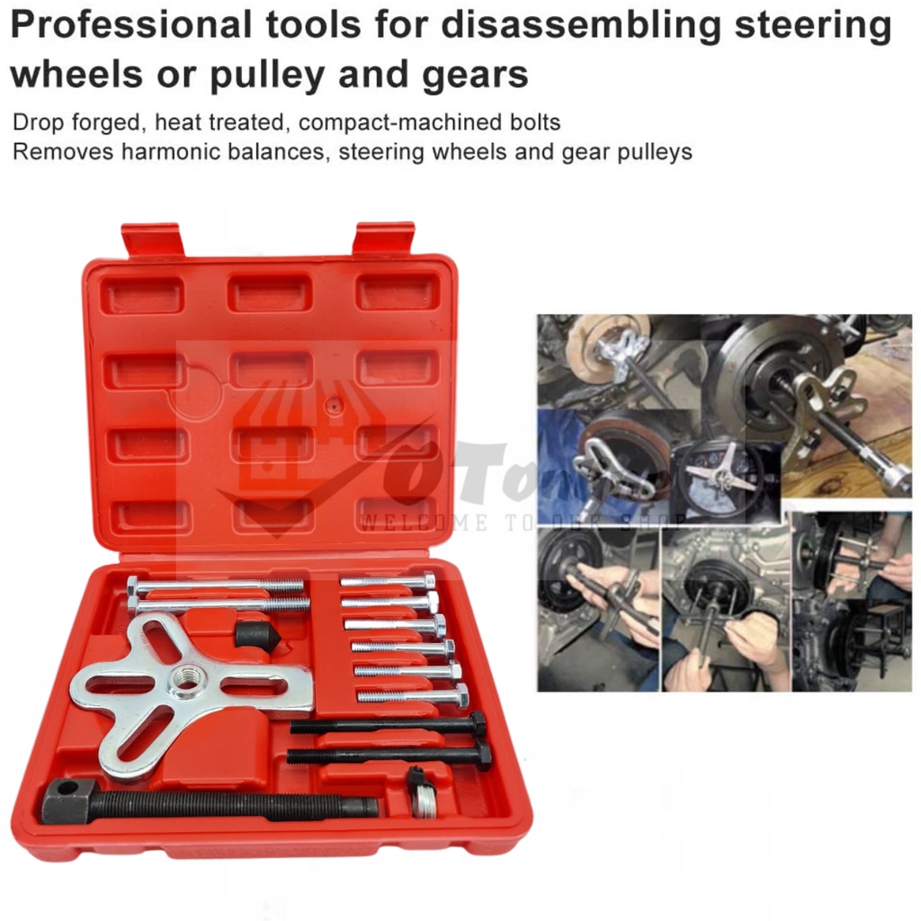 13pcs Car Repairing Puller Kit Remover Tool For Steering Wheel