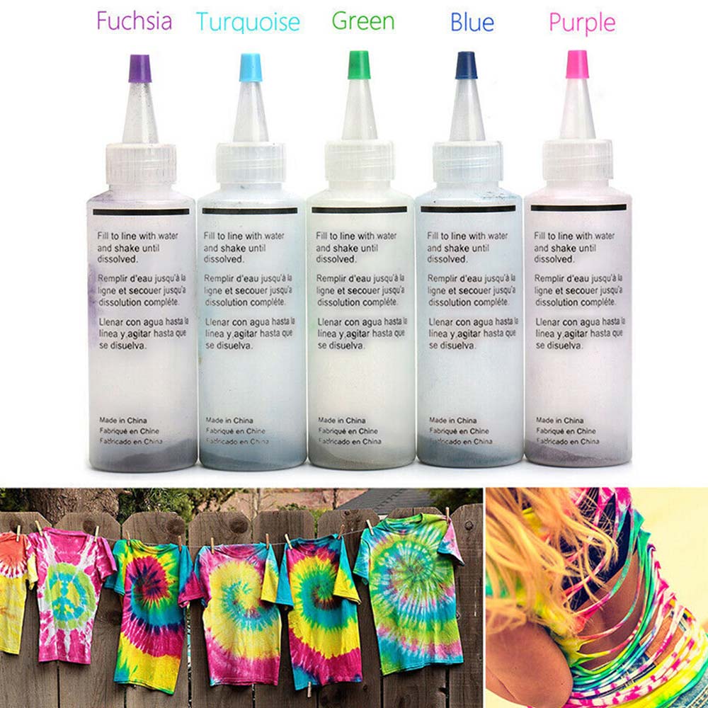 Tie Kit Arts Design Fabric Tye Dye Art Craft One Step Fashion Tool 5 ...