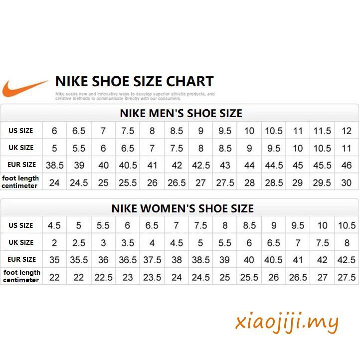 nike pegasus size chart