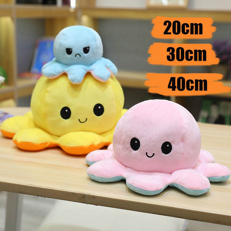 20/30/40cm Reversible Flip Octopus Plush Stuffed Toy Soft Animal Home  Accessories Cute Animal Doll Children Gifts Baby Companion Plush Toy |  Shopee Malaysia