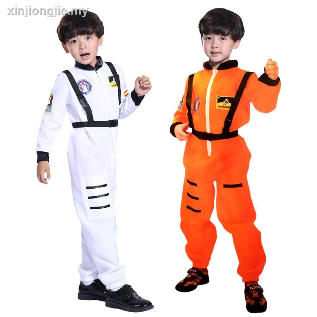 ♞◑[lowest price]Kids Boy Jumpsuit Role Play Astronaut Spaceman Cosplay Flight Space Suit Costumehot sale