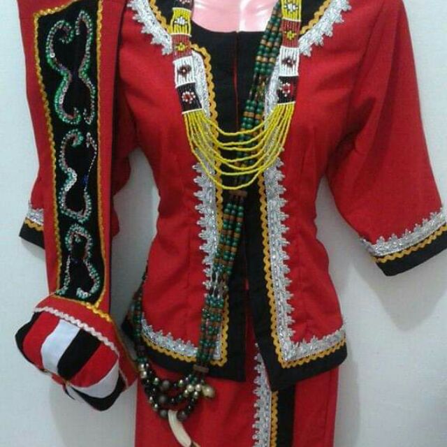 Set Pakaian Tradisional Wanita Dewasa Etnik Bidayuh Sarawak Shopee