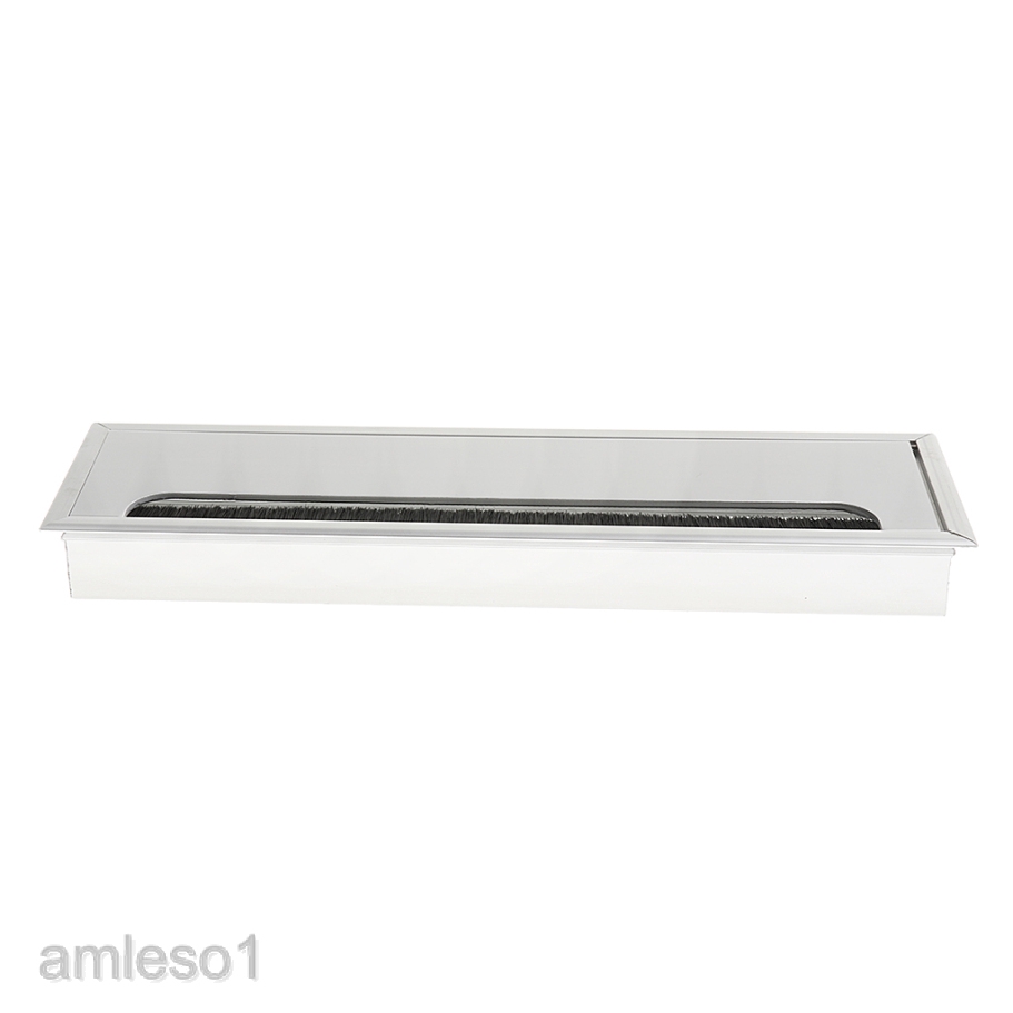 Computer Desk Grommet Table Cable Wire Hole Cover 8x28cm Rectangle