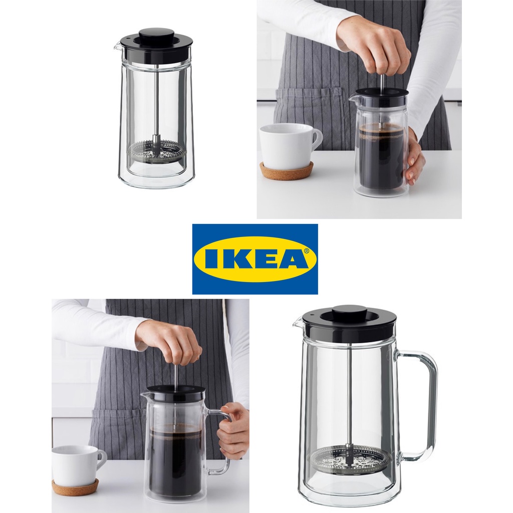 [READY STOCK] IKEA EGENTLIG COFFEE/TEA MAKER DOUBLEWALLED/CLEAR GLASS