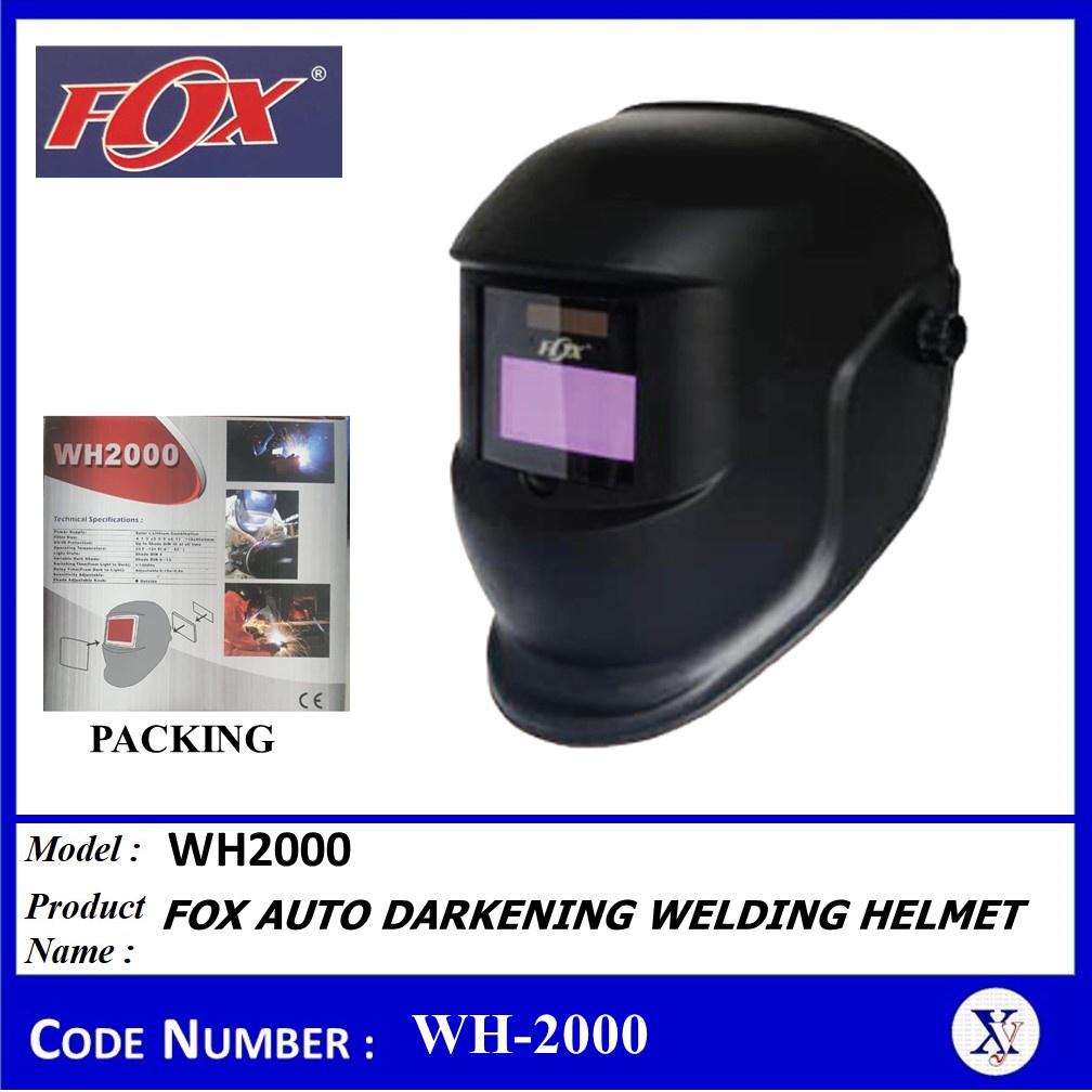 WH2000 WH2000 FOX AUTO DARKENING WELDING HELMET AUTO HEAD SHIELD