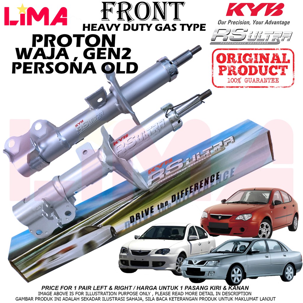 Proton Waja Gen2 Persona Old Front Shock Absorber Rs Ultra 1set Heavy Duty Kayaba Kyb Original Shopee Malaysia