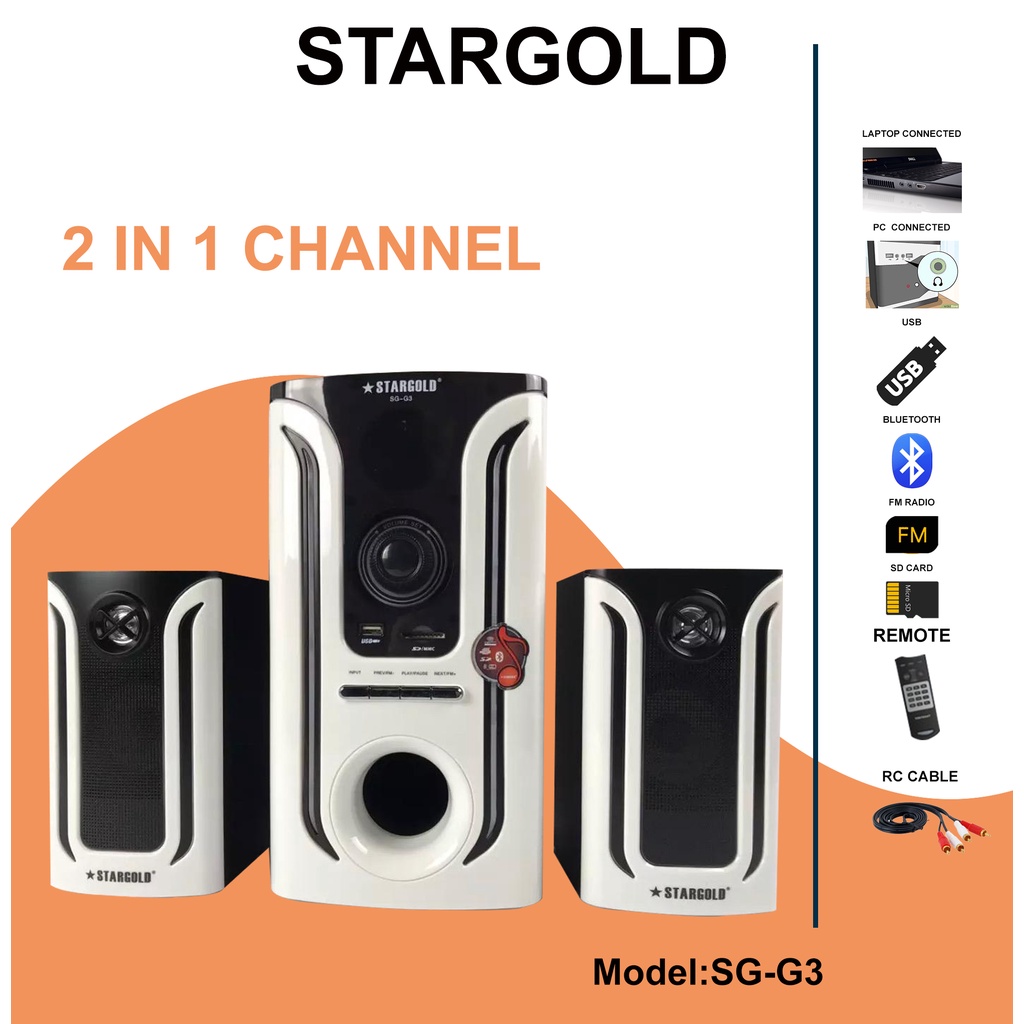 Home (SG-G3) Theater System  Channel, STARGOLD Quality Bluetooth+ USB+FM Radio  Speaker | Shopee Malaysia