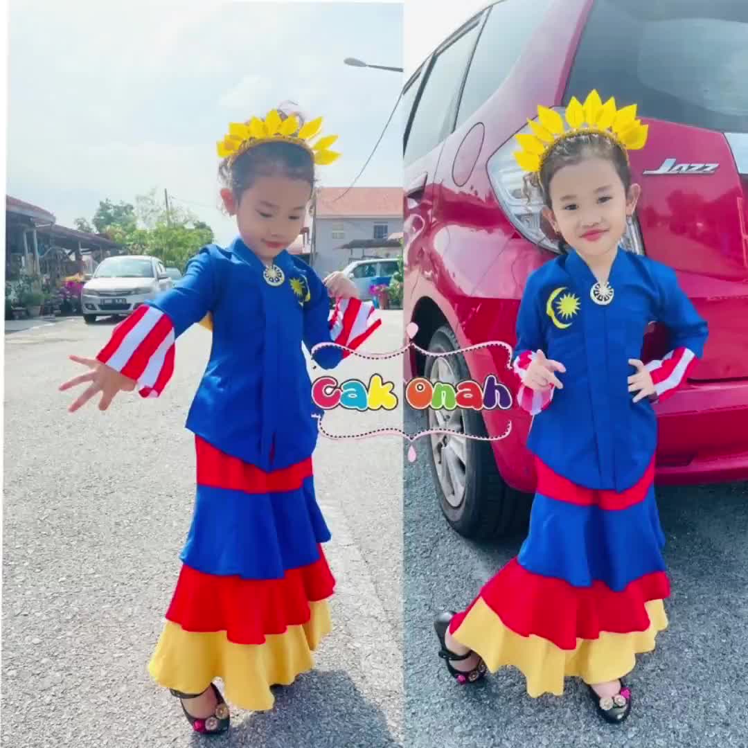 Buy Baju Bendera Malaysia Budak Perempuan Baju Kebaya Merdeka Cotton Ready Stock Seetracker Malaysia