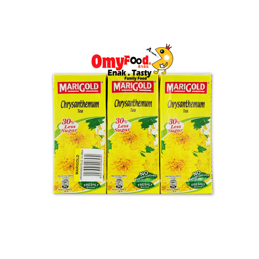 6/24pcs x 250ml Marigold Drink[Teh Bunga/Soya/Laici/Limau/Lemon Barley,Chrysanthemum/Ice Lemon Tea/Lychee][LessSugar]