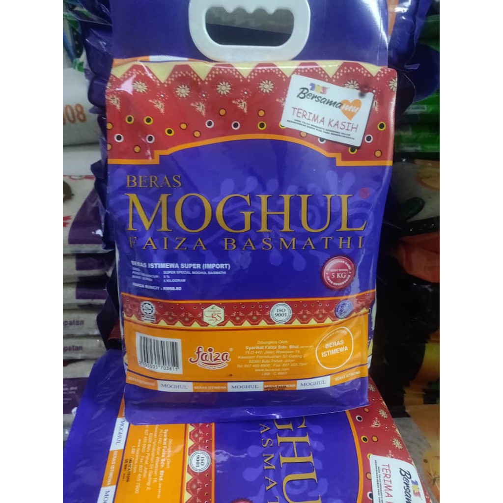 Beras Moghul Faiza Basmathi 5kg Shopee Malaysia