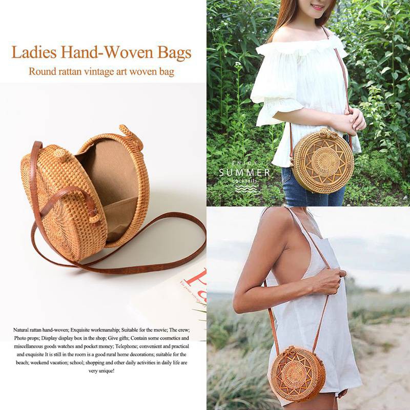 rattan woven bag