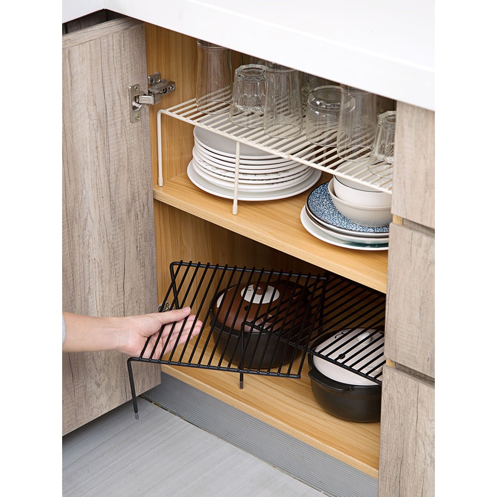 Retractable Wrought Iron Kitchen Rack Cabinet Dish Rack Kitchenware Drain Storag Shopee Malaysia