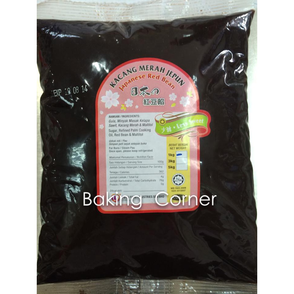 JAPANESE RED BEAN PASTE 1KG ( BUN / PAU ) | Shopee Malaysia