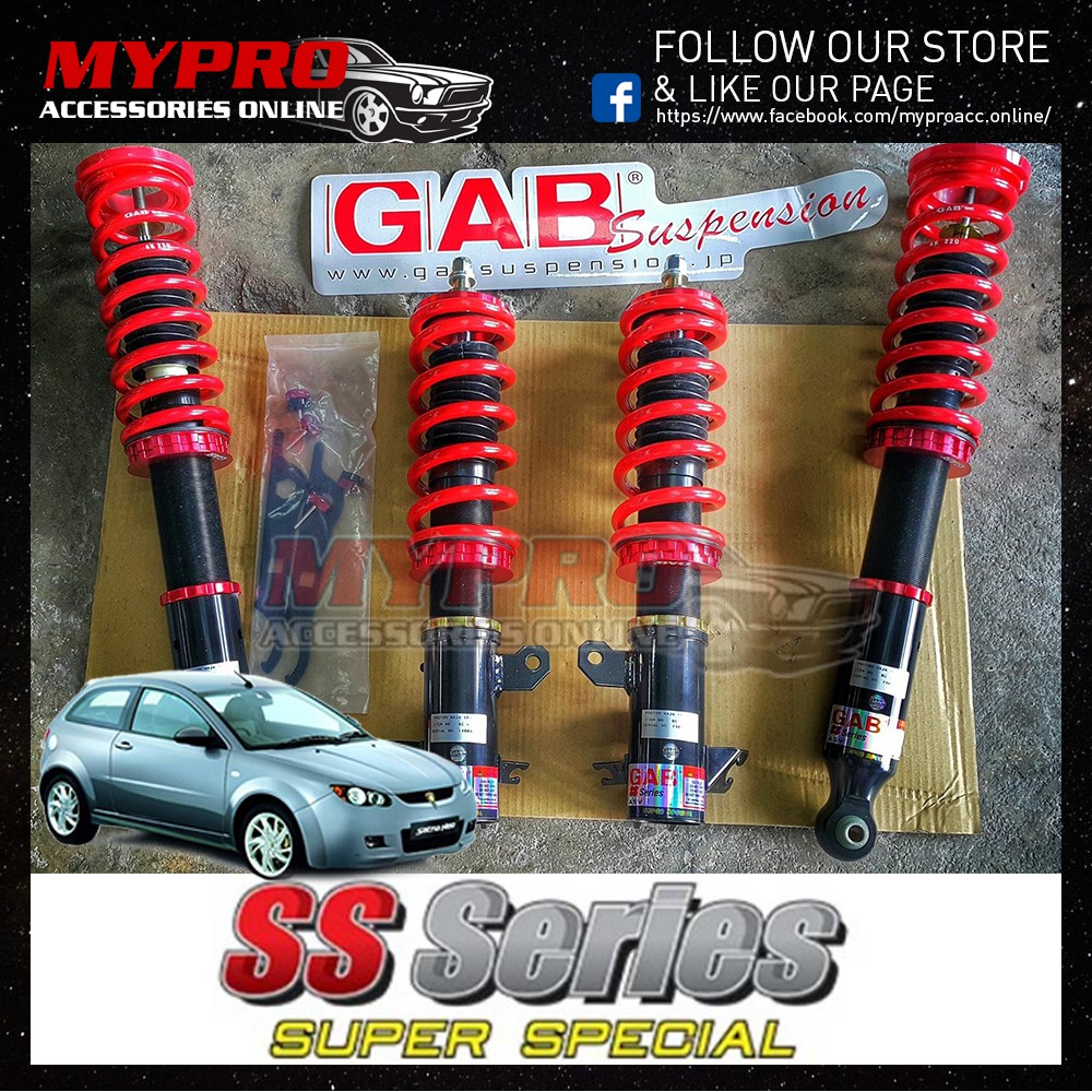 Best Proton Satria Neo 2006 Gab Ss Series Hi Lo Soft Hard Adjustable Absorber Suspension Shopee Malaysia