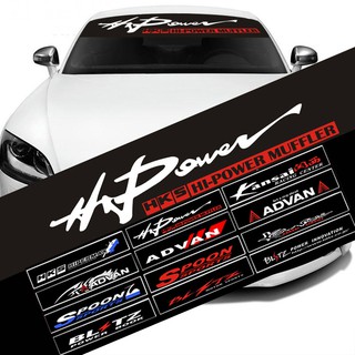 Buy 130x21cm Modified Ralliart MIVEC Reflective Vinyl Car Front 