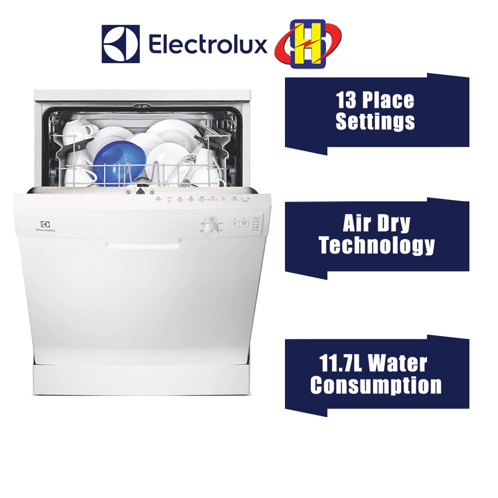 Electrolux Dishwasher (11.7L) 13 Place Settings Air Dry Dishwasher ESF5206LOW
