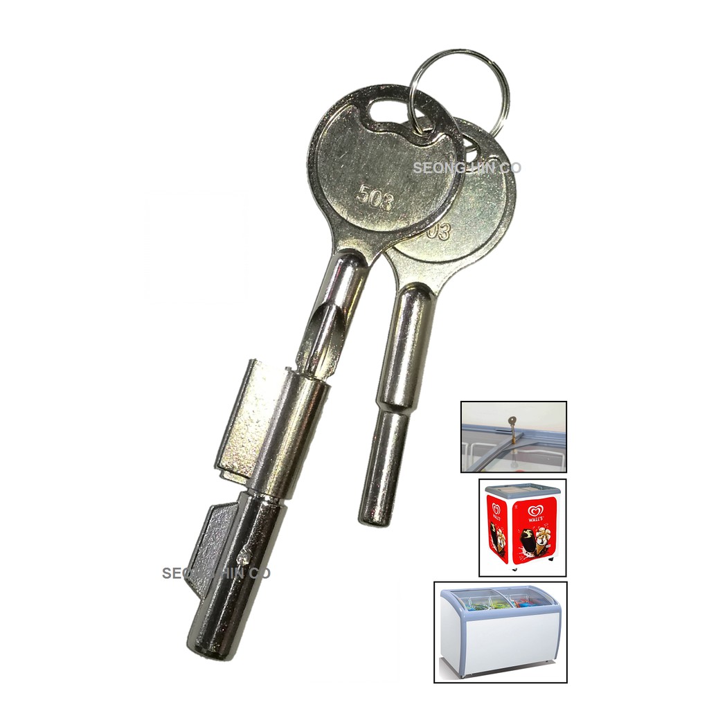 Ice Cream Freezer Lock With Key / Ice Cream Box Lock With Key Shopee