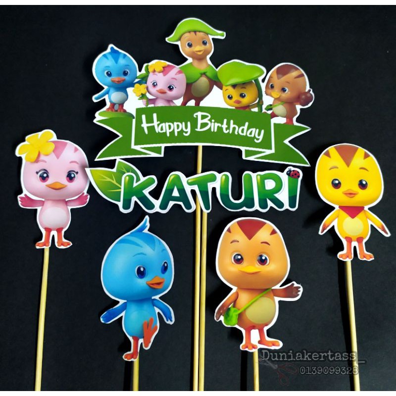 Cake Topper Katuri Happy Birthday Shopee Malaysia