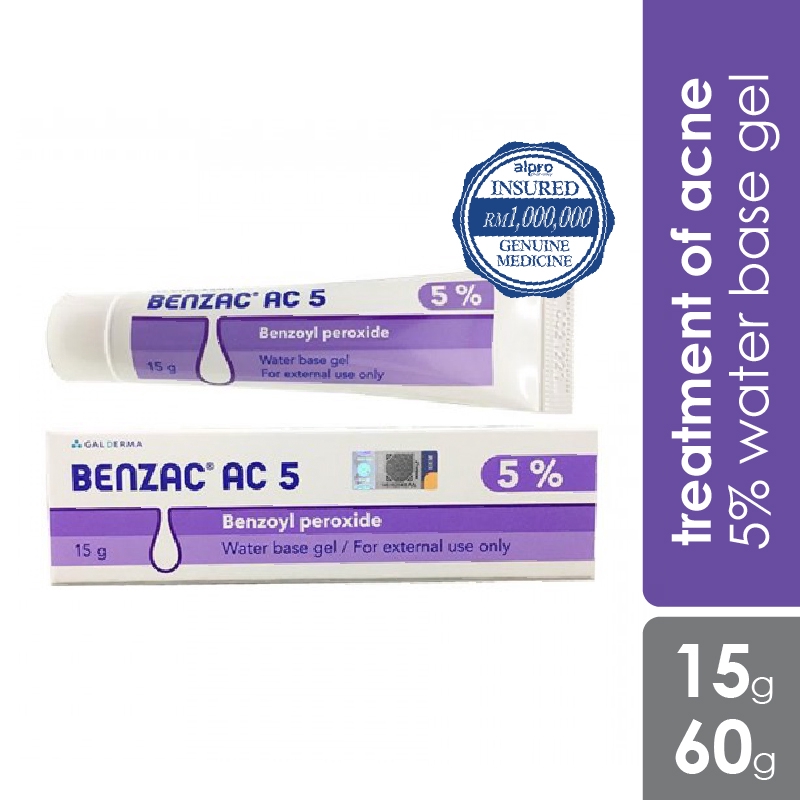 Benzac AC 5 Water Base Gel (Treatment of Acne) Shopee Malaysia
