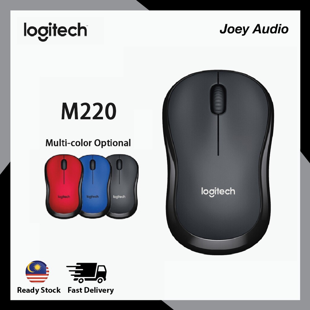  Logitech M220 Silent 2 4G Wireless Mouse 1600DPI Optical Tracking 