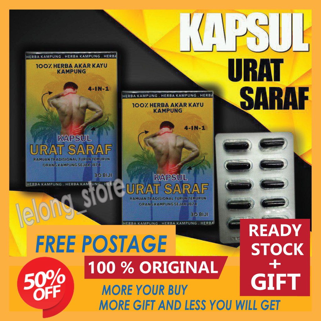 Kapsul Urat Saraf Penawar Gout Sakit Sendi  Sakit Kaki  