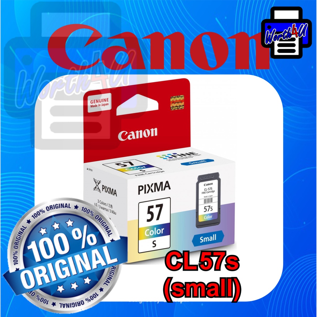 Canon Cl 57s Cl57s Cl 57s 100 Original Genuine Ink Cartridge Colour Color Pixma E400 E410 E460 E470 E477 E480 Cl57 57 Shopee Malaysia