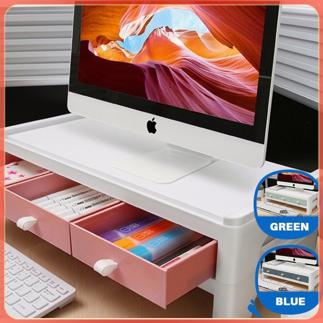 Computer Monitor Stand Laptop Stand With Drawer Organizer Suitable