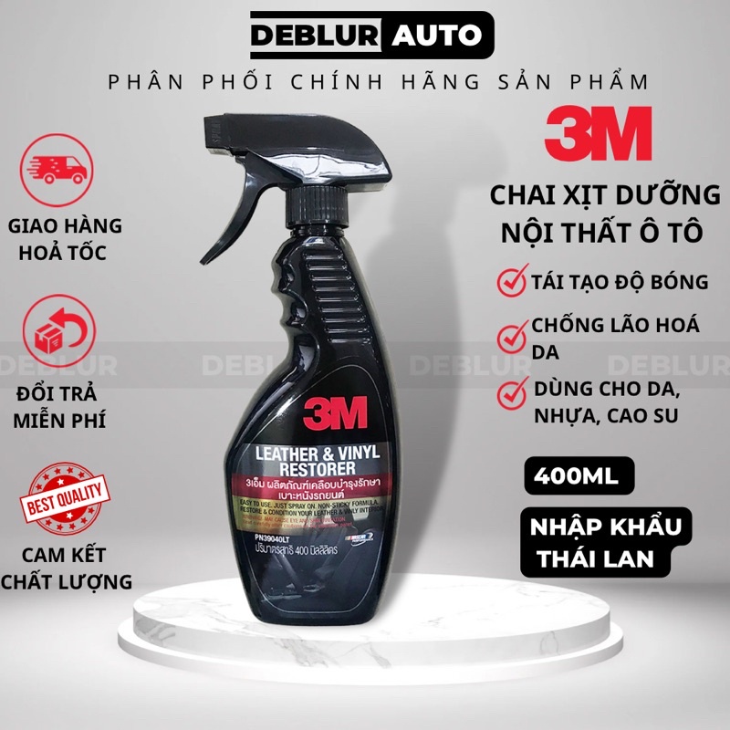 3M Leather & Vinyl Restorer Spray – 100ml / 3.4oz, Cleans And Conditions 3 thumbnail image