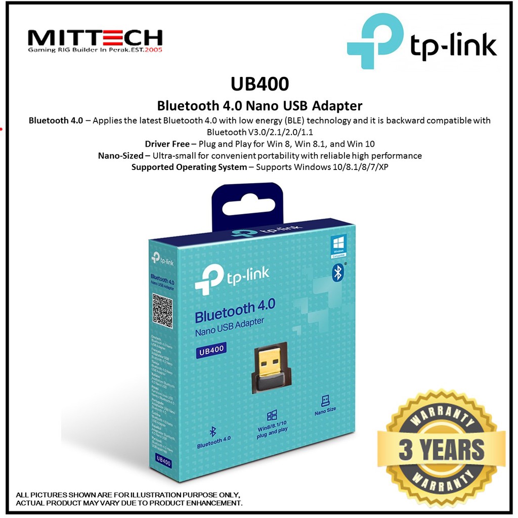 bluetooth 4.0 nano usb adapter ub400